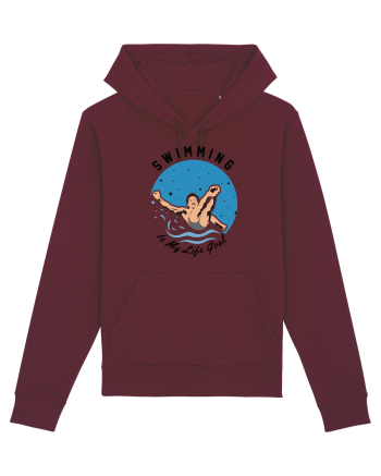 pentru pasionații de înot - Swimming is My Life Goal Burgundy
