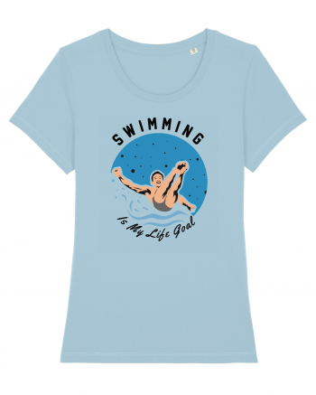 pentru pasionații de înot - Swimming is My Life Goal Sky Blue