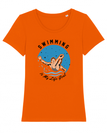 pentru pasionații de înot - Swimming is My Life Goal Bright Orange