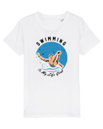 pentru pasionații de înot - Swimming is My Life Goal Tricou mânecă scurtă  Copii Mini Creator