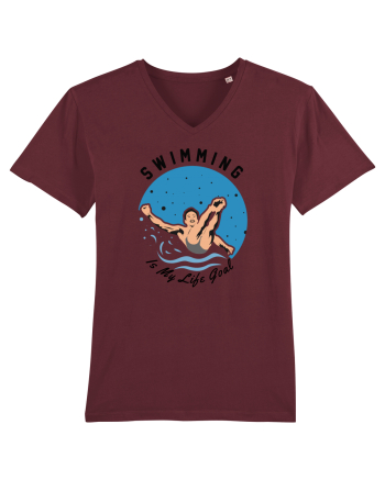 pentru pasionații de înot - Swimming is My Life Goal Burgundy
