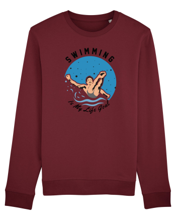 pentru pasionații de înot - Swimming is My Life Goal Burgundy