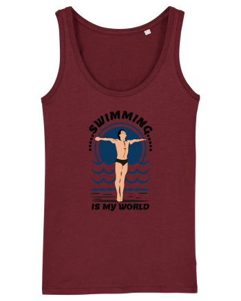 pentru pasionații de înot - Swimming is My World Burgundy