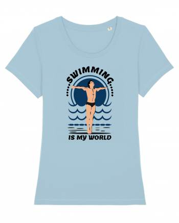 pentru pasionații de înot - Swimming is My World Sky Blue