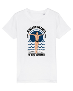 pentru pasionații de înot - Swimming is My World Tricou mânecă scurtă  Copii Mini Creator