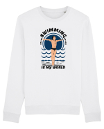 pentru pasionații de înot - Swimming is My World Bluză mânecă lungă Unisex Rise