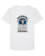 pentru pasionații de înot - Swimming is My World Tricou mânecă scurtă guler larg Bărbat Skater