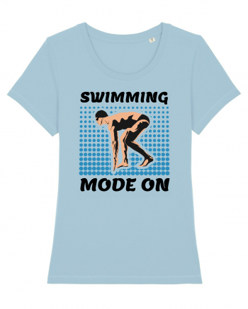 pentru pasionații de înot - Swimming Mode on Sky Blue