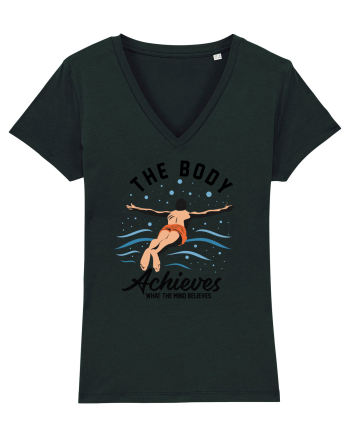 pentru pasionații de înot - The Body Achieves What the Mind Believes Black