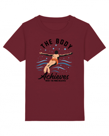 pentru pasionații de înot - The Body Achieves What the Mind Believes Burgundy