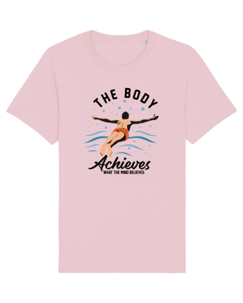 pentru pasionații de înot - The Body Achieves What the Mind Believes Cotton Pink