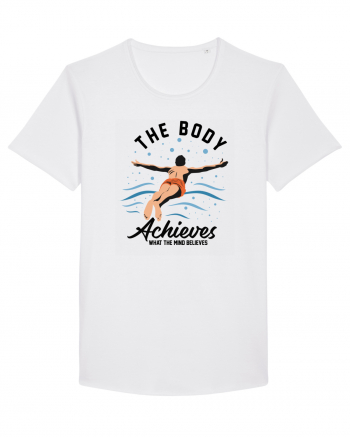 pentru pasionații de înot - The Body Achieves What the Mind Believes White