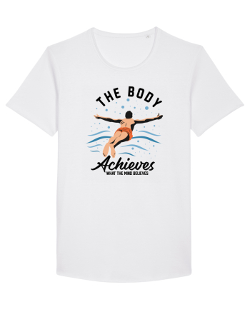 pentru pasionații de înot - The Body Achieves What the Mind Believes White