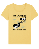 pentru pasionații de înot - The Only Sport With No Half Times Tricou mânecă scurtă guler larg fitted Damă Expresser