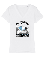 pentru pasionații de înot - The Perfect Workout Tricou mânecă scurtă guler V Damă Evoker
