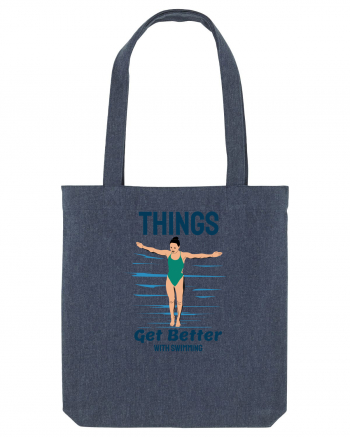 pentru pasionații de înot - Things Get Better With Swimming Midnight Blue
