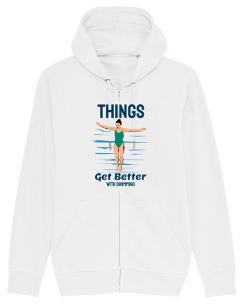 pentru pasionații de înot - Things Get Better With Swimming White