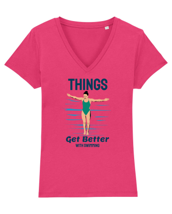 pentru pasionații de înot - Things Get Better With Swimming Raspberry