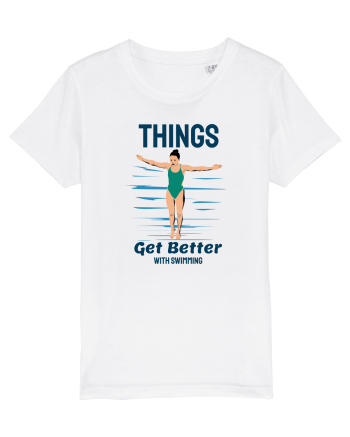 pentru pasionații de înot - Things Get Better With Swimming White