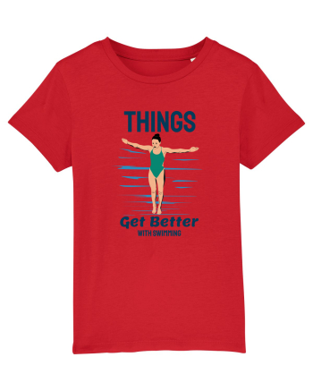 pentru pasionații de înot - Things Get Better With Swimming Red