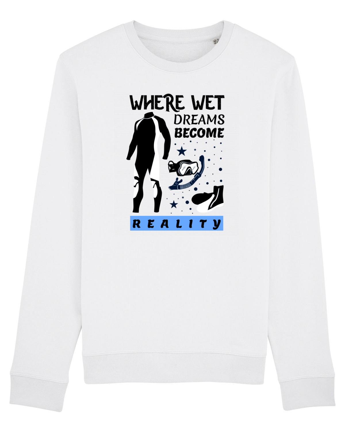 Bluză mânecă lungă Unisex Rise White