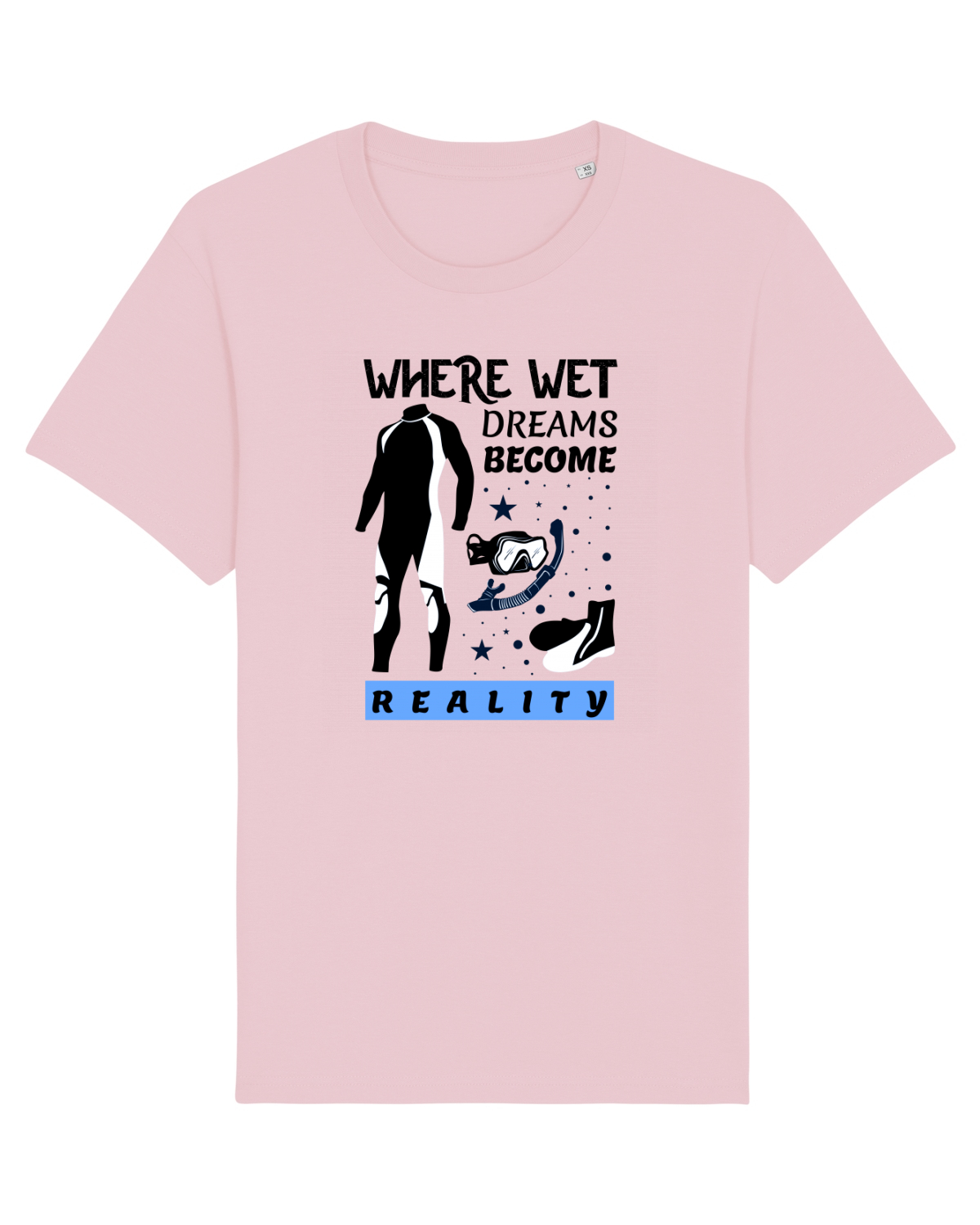 Tricou mânecă scurtă Unisex Rocker Cotton Pink