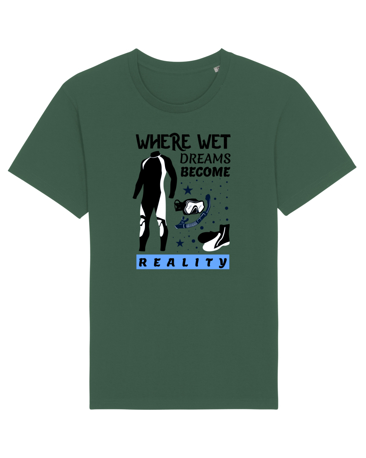 Tricou mânecă scurtă Unisex Rocker Bottle Green