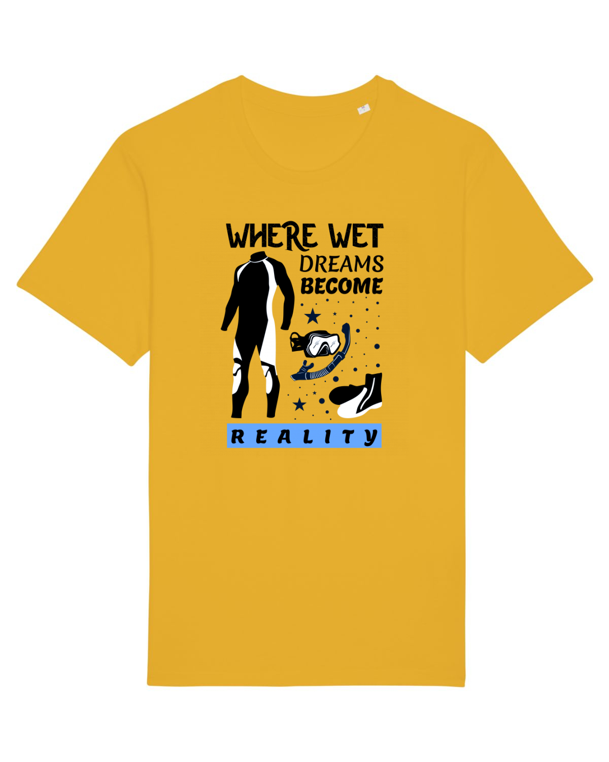 Tricou mânecă scurtă Unisex Rocker Spectra Yellow