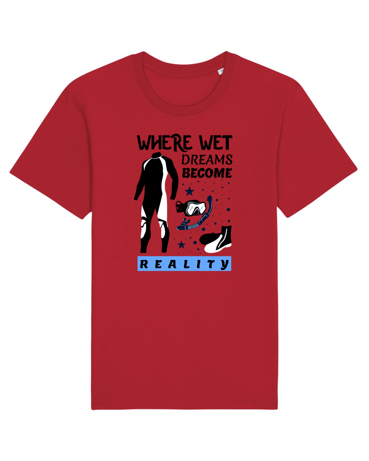 Tricou mânecă scurtă Unisex Rocker Red