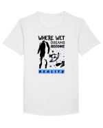 pentru pasionații de înot - Where Wet Dreams Become Reality Tricou mânecă scurtă guler larg Bărbat Skater