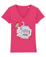 ANTI ANXIETY JUICE Tricou mânecă scurtă guler V Damă Evoker