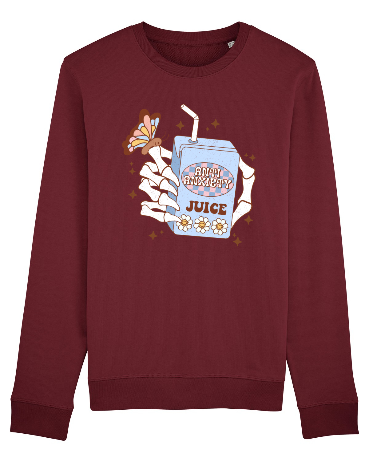 Bluză mânecă lungă Unisex Rise Burgundy