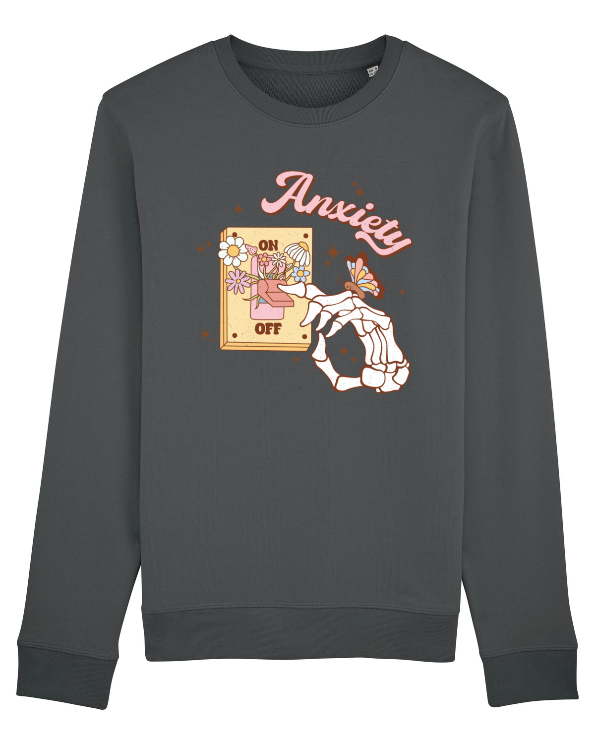 Bluză mânecă lungă Unisex Rise Anthracite