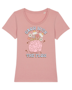 GROW WITH THE FLOW Tricou mânecă scurtă guler larg fitted Damă Expresser