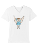 Cine-i sală? Tricou mânecă scurtă guler V Bărbat Presenter