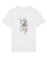 Cerb Floral Dreamcatcher Luna Tricou mânecă scurtă Unisex Rocker