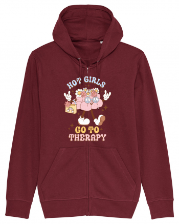 HOT GIRLS GO TO THERAPY Burgundy