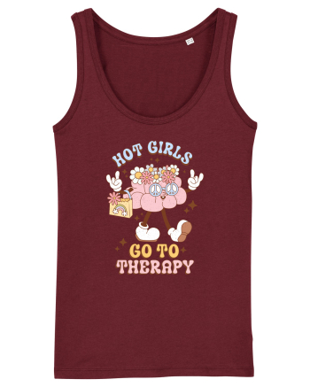 HOT GIRLS GO TO THERAPY Burgundy