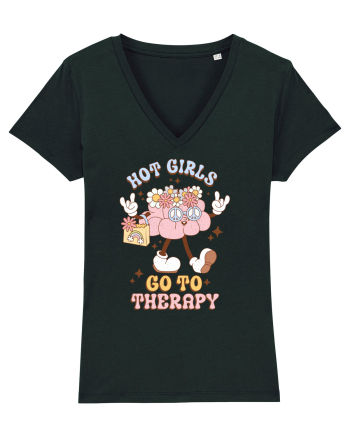 HOT GIRLS GO TO THERAPY Black