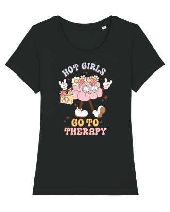 HOT GIRLS GO TO THERAPY Black