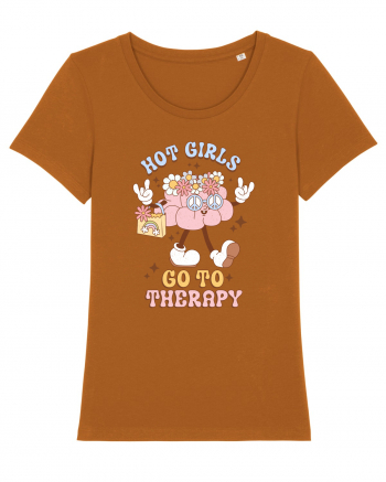HOT GIRLS GO TO THERAPY Roasted Orange