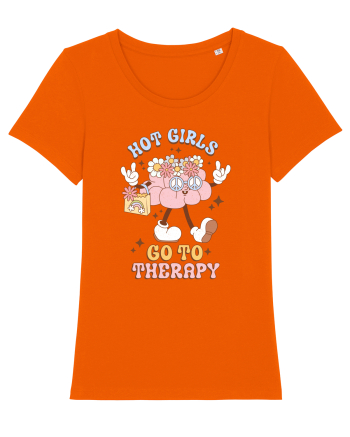 HOT GIRLS GO TO THERAPY Bright Orange