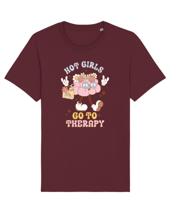 HOT GIRLS GO TO THERAPY Burgundy