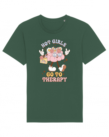 HOT GIRLS GO TO THERAPY Bottle Green
