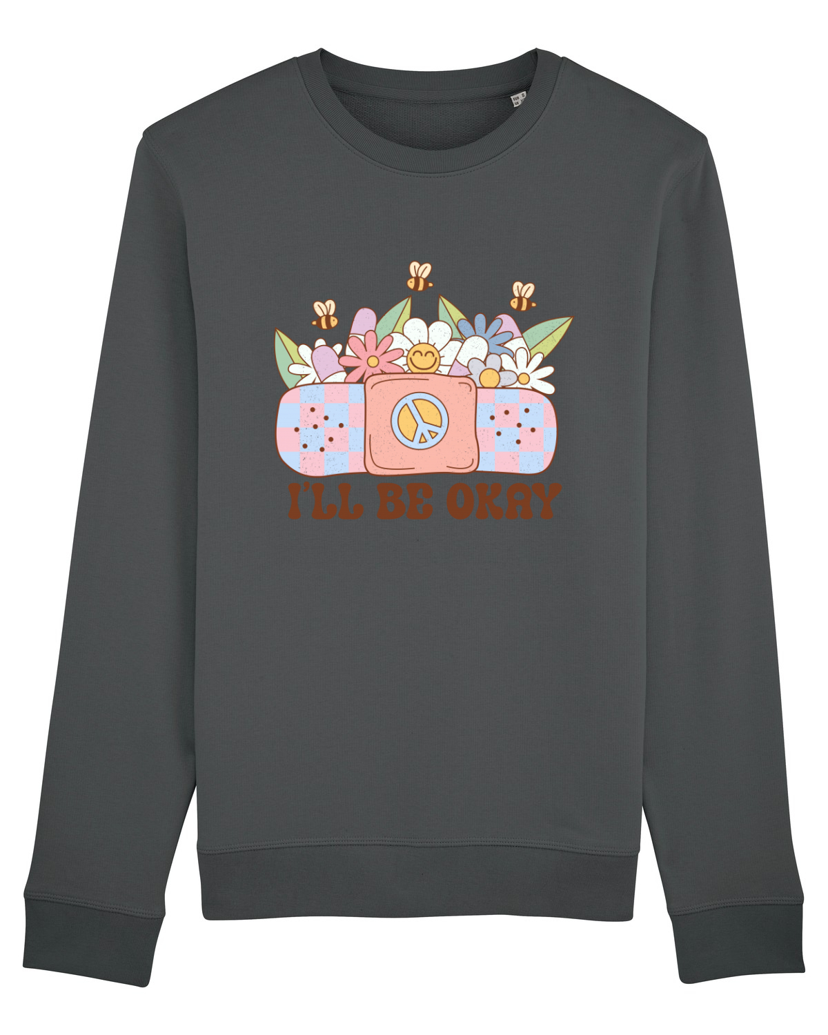 Bluză mânecă lungă Unisex Rise Anthracite