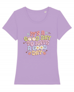 IT'S A GOOD DAY TO HAVE A GOOD DAY Tricou mânecă scurtă guler larg fitted Damă Expresser