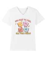 IT'S OKAY TO FEEL ALL THE FEELS Tricou mânecă scurtă guler V Bărbat Presenter