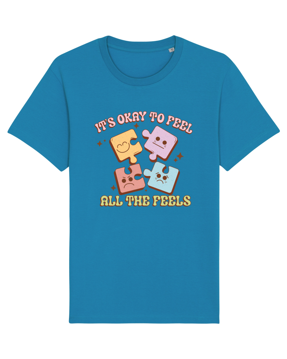 Tricou mânecă scurtă Unisex Rocker Azur