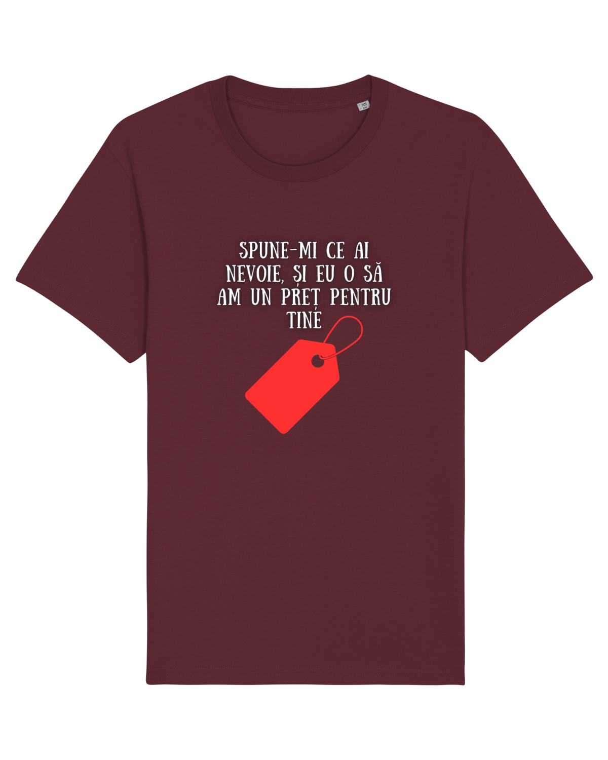 Tricou mânecă scurtă Unisex Rocker Burgundy