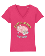 MENTAL HEALTH MATTERS Tricou mânecă scurtă guler V Damă Evoker
